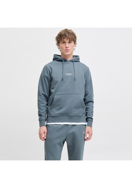 Erkek Gögüs Minimal Logo Baskili Kapüsonlu Sweatshirt - Soho