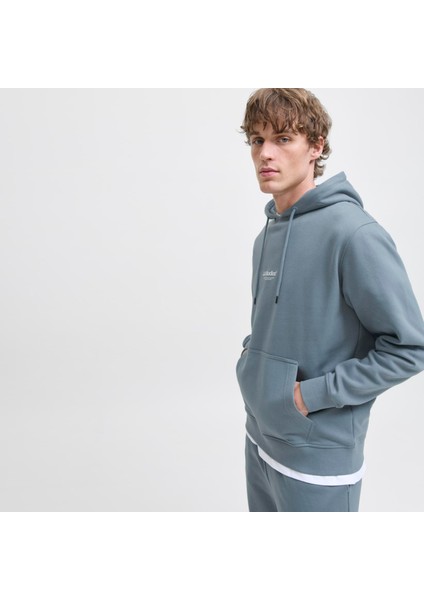 Erkek Gögüs Minimal Logo Baskili Kapüsonlu Sweatshirt - Soho fırsatları