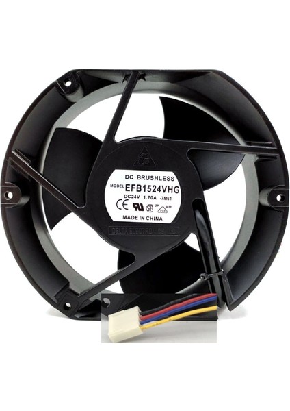 EFB1524VHG-7M61 ,172X150X51MM 24VDC 325-CFM 4-Kablo Fan