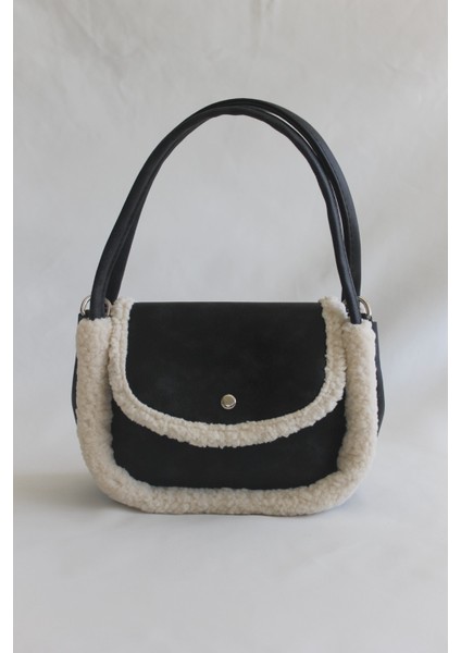 Paul Kürklü Siyah El ve Çapraz Çanta
