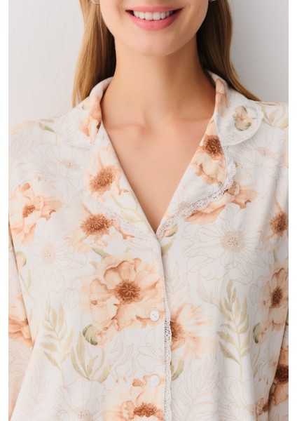 Sofia Gömlek Yaka Pijama Takımı modelleri