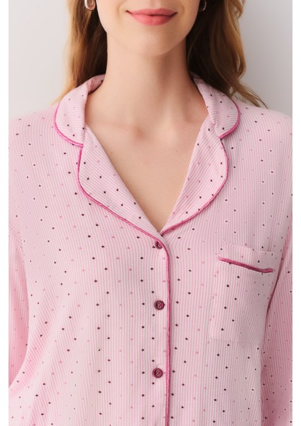 Shiny Gömlek Yaka Pijama Takımı modelleri