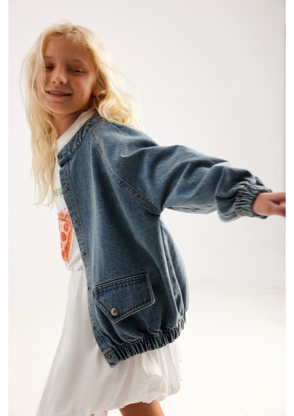 Denim Bomber Ceket