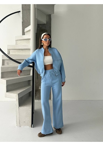 Kadın 3 Iplik Içi Şardonlu Penye Kumaş Çimalı Zr Eşofman Takımı indirimleri