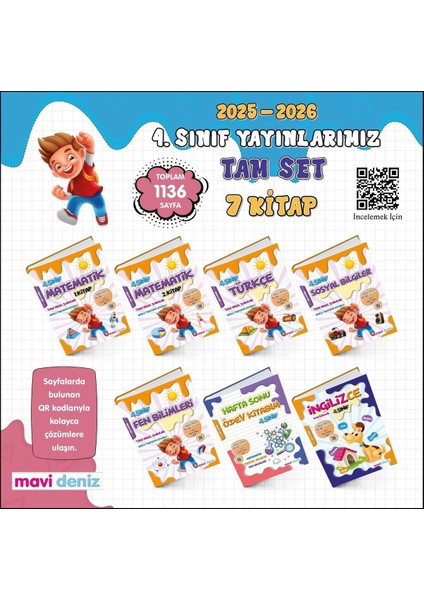 4.sınıf Eğitim Seti 2025-2026 (7 Kitap)