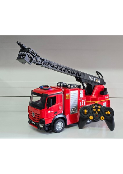 Oyuncak Uzaktan Kumandalı Itfaiye Sesli Işıklı Su Atan Şarjlı Merdivenli 11 Kanal