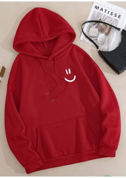 Gülen Yüz Baskılı Yumuşacık Sweatshirt