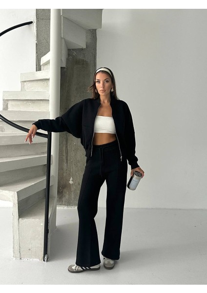 Kadın 3 Iplik Içi Şardonlu Penye Kumaş Çimalı Zr Eşofman Takımı fırsatları