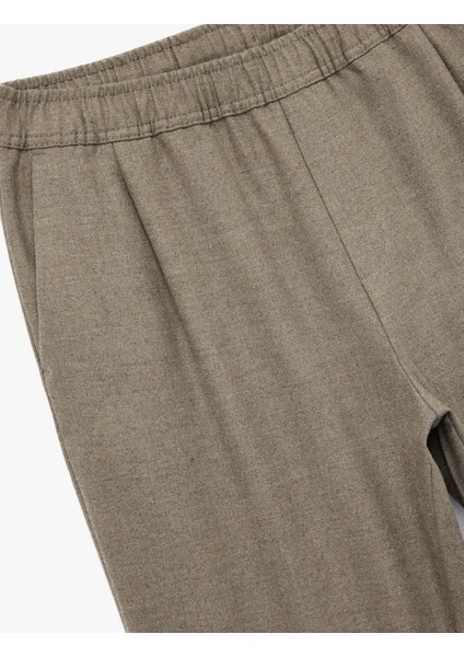 Cep Detaylı Viskon Karışımlı Beli Lastikli Pantolon modelleri