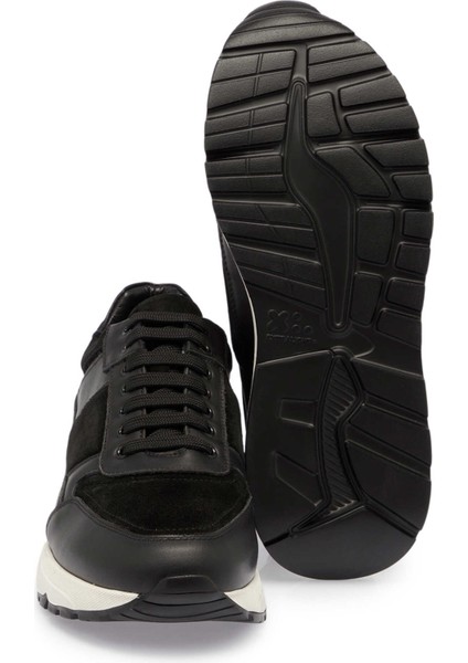 Siyah Hakiki Deri Erkek Sneaker - E24S1AY56974-A43 fırsatları