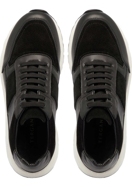 Siyah Hakiki Deri Erkek Sneaker - E24S1AY56974-A43 indirimleri