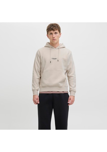Erkek Gögüs Minimal Logo Baskili Kapüsonlu Sweatshirt - Soho