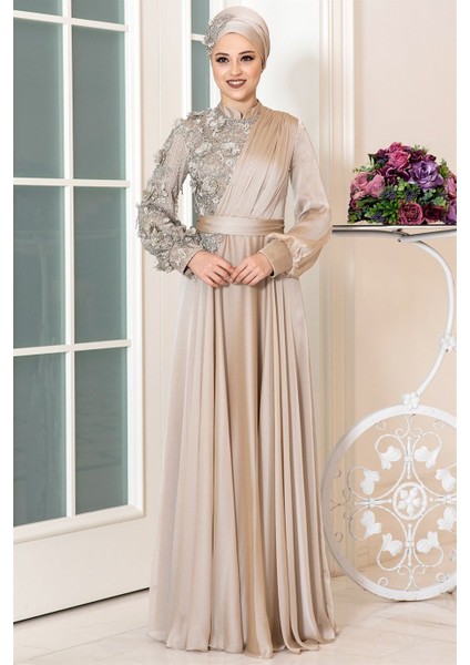 Melissa Tesettür Abiye Gold