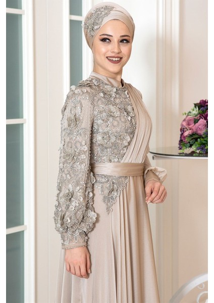 Melissa Tesettür Abiye Gold modelleri