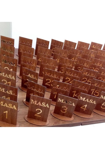 Ahşap Pleksi Masa Numarası Numaratör 1-20 Arası, Cafe, Restaurant Düğün Salonu Otel, Işletmeler
