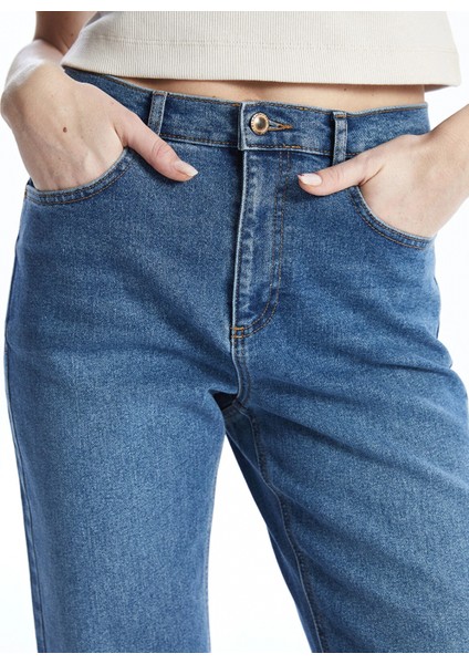 Lcw Jeans Indigo Straight Fit Kadın Jean Pantolon modelleri