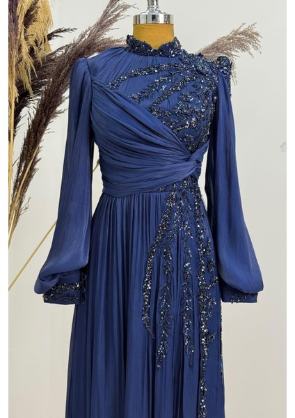 Rengin Tesettür Abiye Lacivert fiyatları