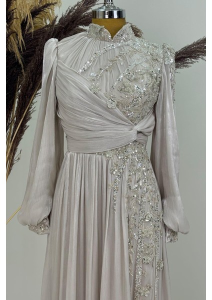 Rengin Tesettür Abiye Bej fiyatları