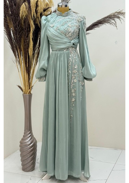 Rengin Tesettür Abiye Mint