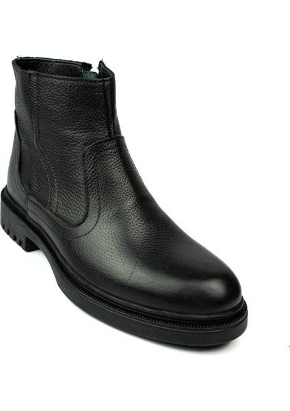 1036 Siyah Deri Erkek Bot