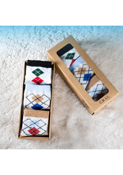 6 Çift Erkek Bebek Çorap Kutulu Patik Boy – Desenli, Pamuklu modelleri