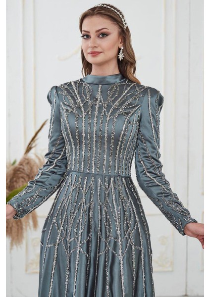 Emma Tesettür Abiye Mavi fiyatları