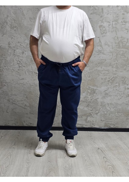 15000-BATTAL Bel ve Paça Lastikli Pantolon