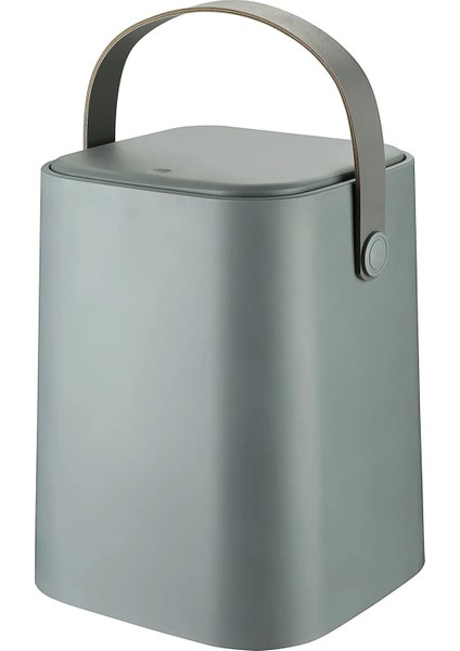 8 Lt Click Kapaklı Tutma Saplı Iç Kovalı Tezgah Üst Mutfak Çöp Kovası - Gri (Büyük Boy) Yedk Clipsli fiyatları