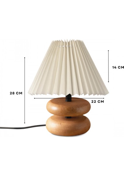 Moji Pileli Ahşap Pileli Kumaş Abajur 242078 fırsatları