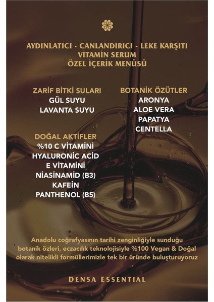 Aydınlatma Etkili - Canlandırıcı - Leke Karşıtı %10 C Vitamini + %4 Niasinamid Serumu 50 ml