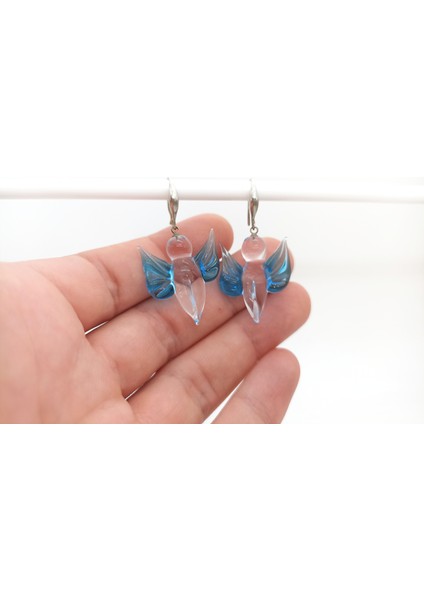 Melek Küpe Murano Cam El Yapımı fırsatları