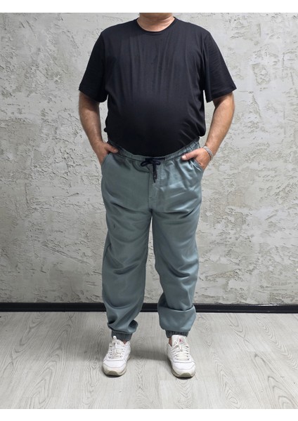 15000-BATTAL Bel ve Paça Lastikli Pantolon