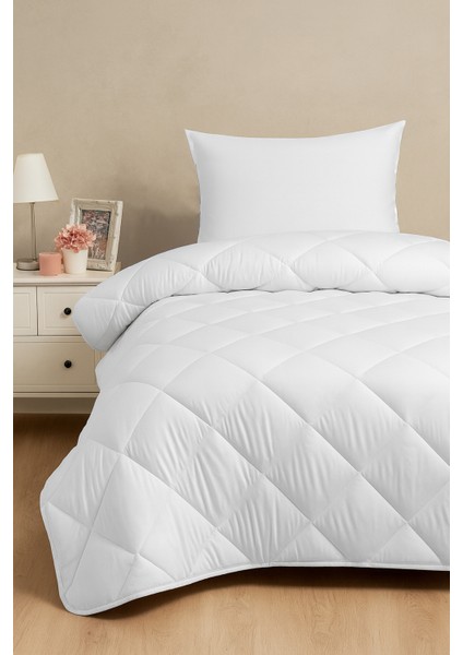 Ecotermo Tek Kişilik Mikrofiber Antialerjik Silikon Yorgan | Çeyizlik | Otel Yorganı | 155X215 cm fiyatları