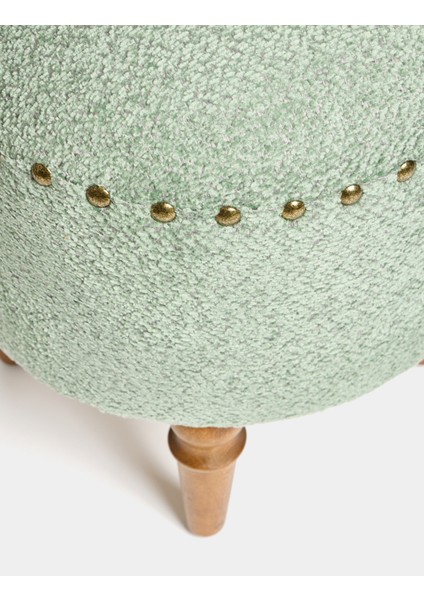 Saga Nostajik Ahşap Ayaklı Puf fırsatları