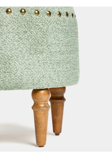 Saga Nostajik Ahşap Ayaklı Puf indirimleri