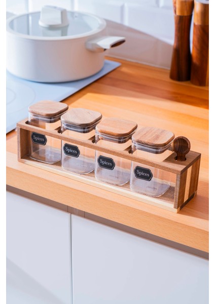 Calix Standlı 4 Lü Baharatlık Takımı