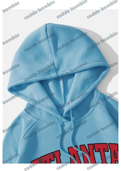 Unisex Bebe Mavisi Atalanta Baskılı Oversize Kapşonlu fiyatları