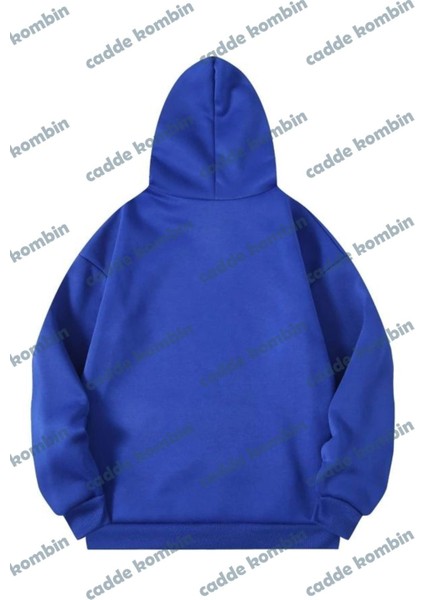 Califor Ornia 1776 Sweatshirt - Sax Mavi Baskılı Oversize Kışlık Kalın fiyatları