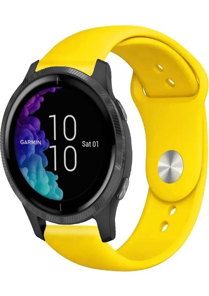 Garmin Venu ile Uyumlu Kordon Yumuşak Dokulu Esnek Jel Silikon Kayış