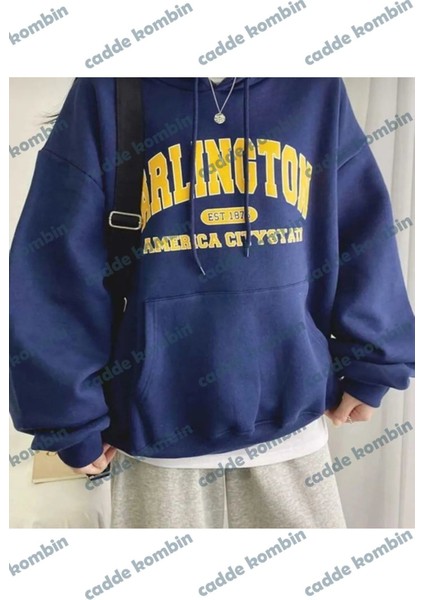 Vantage Kadın Arlington American City State Baskılı Oversize Kapşonlu fiyatları