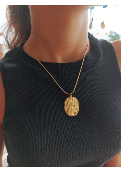 Çelik Ucu Desenli Zarif Şık Kolye fiyatları