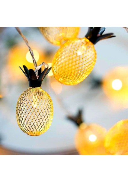 Dekoratif Pilli Pineapple Ananas Pilli Şerit LED Işık (1 Metre) (5131)