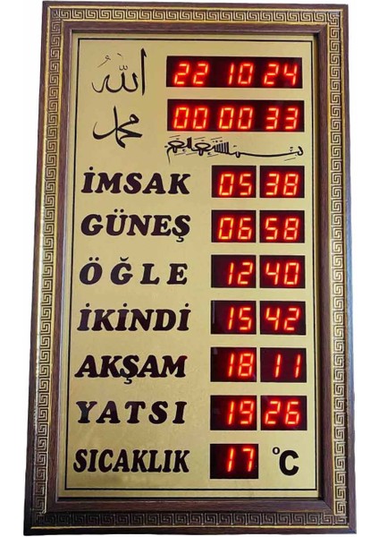 Vakitmatik Küçük Boy Dijital Cami Imsakiyesi