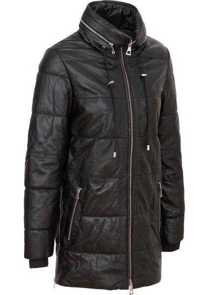 Siyah Hakiki Deri Kadın Deri Mont - K24KDM320454-Q3H fiyatları