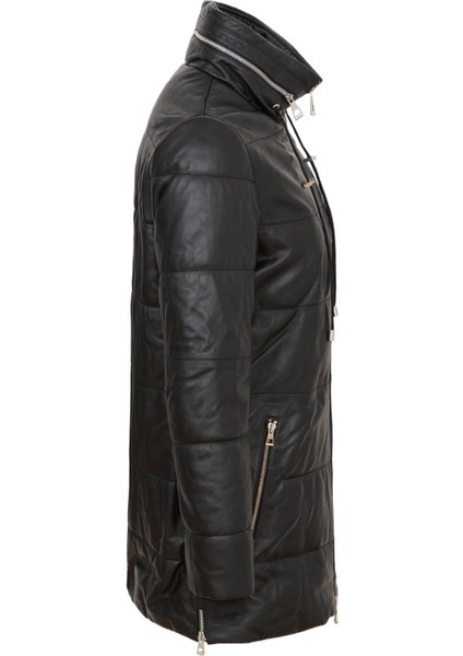 Siyah Hakiki Deri Kadın Deri Mont - K24KDM320454-Q3H modelleri