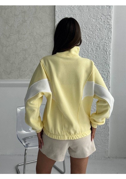 Kadın3 Iplik Içi Şardonlu Garnili Oversize Kalıp Hırka Eşofman Üstü Sweatshirt modelleri