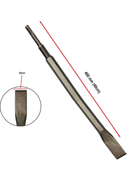 Sds-Max Düz Keski Ucu 18X400X25 mm | Beton ve Duvar Için Kırma ve Kanal Açma Ucu fırsatları