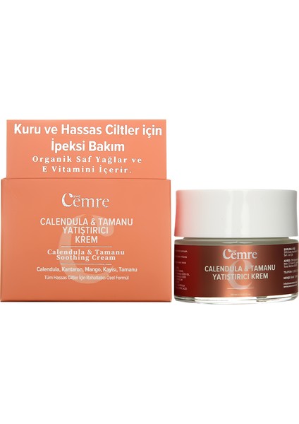 Calendula & Tamanu Yatıştırıcı Krem 50 ml