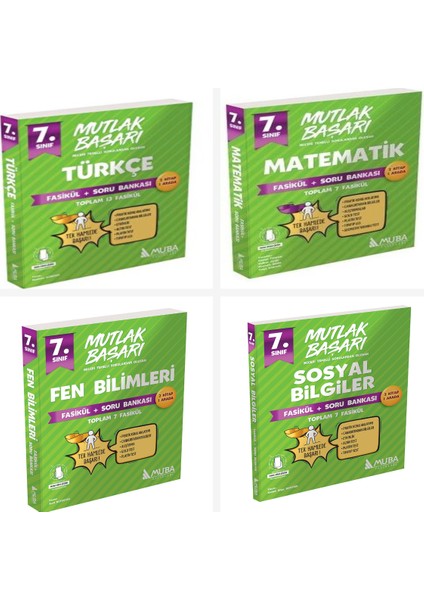 Muba 7. Sınıf Türkçe & Matematik & Fen & Sosyal Fasikül + Soru Ba