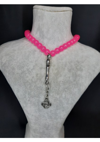 Mryart Pembe Cam Boncuk Tesbih modelleri